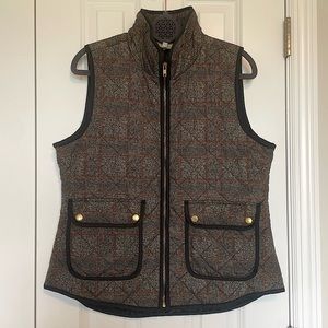 Plaid Quilted Puffer Vest